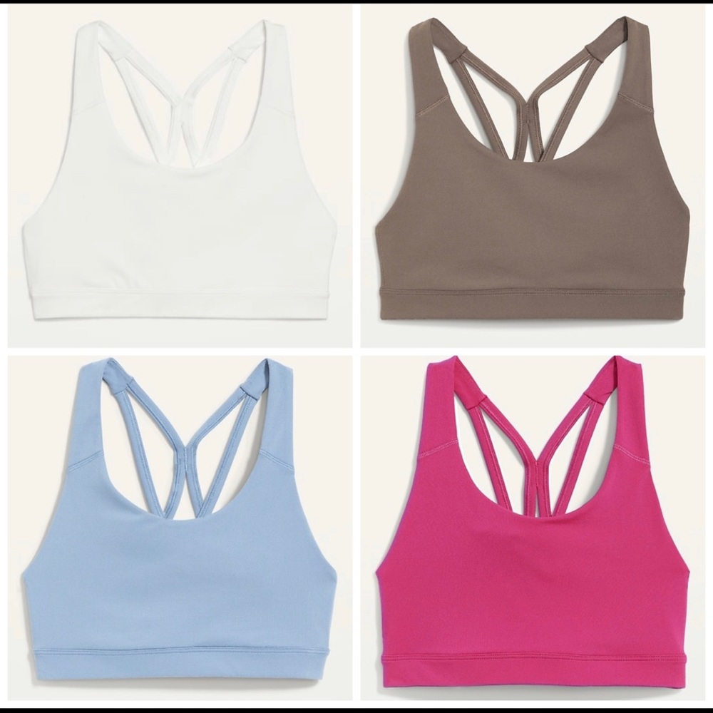 4-Pack Power Press Strappy Sports Bra Old Navy